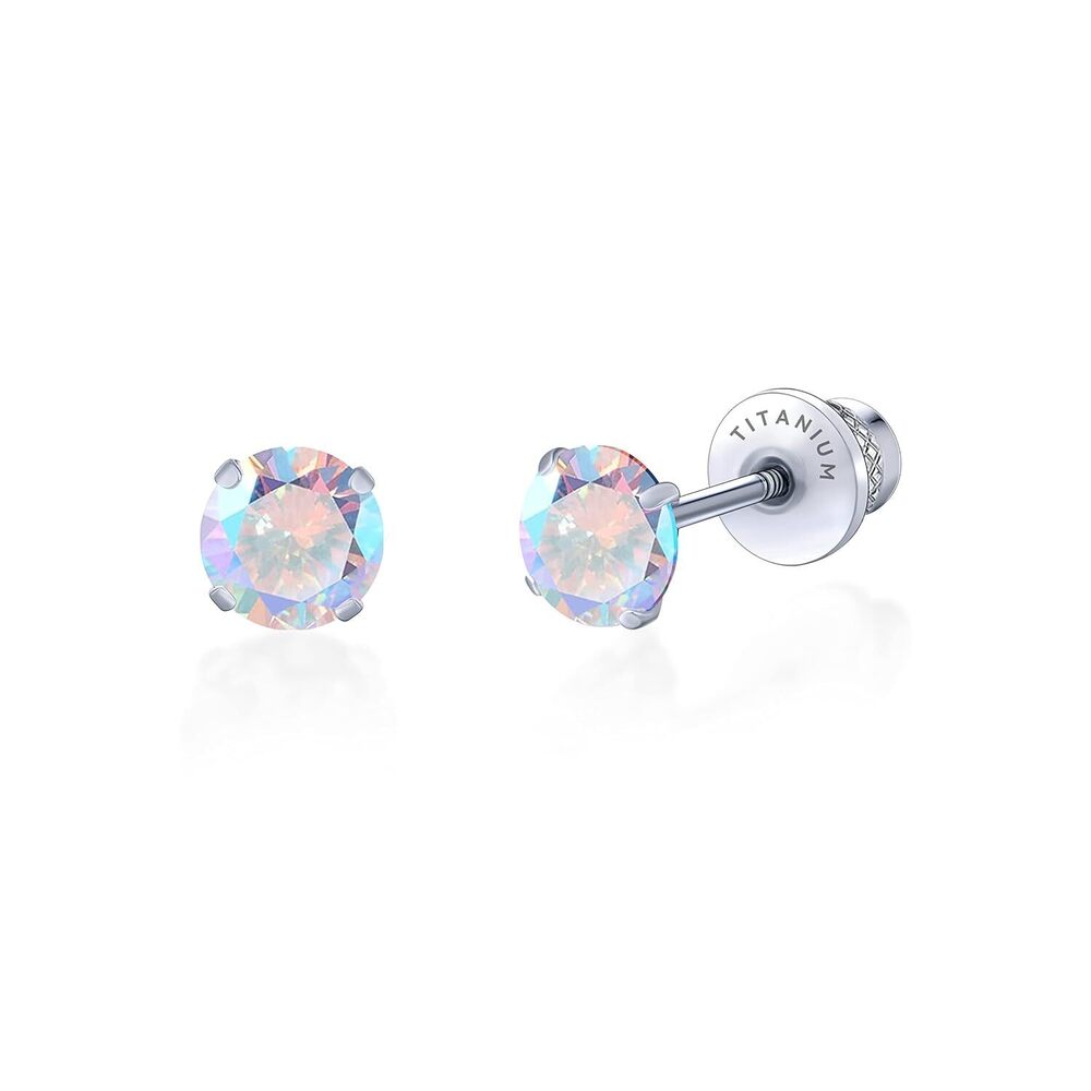 Hypoallergenic G23 Implant Grade Titanium Screw Back Earrings Tragus